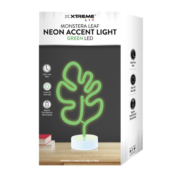 NIB Monstera Leaf Green LED Neon Accent Light Decorative Lamp - Picture 6 of 6